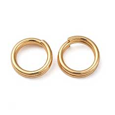 Real 18K Gold Plated Brass Split/Jump Rings 6x2 mm (25 Pack) 280-