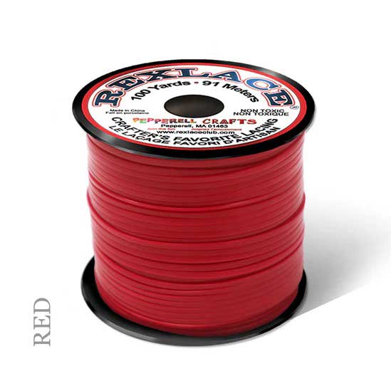 Red Rexlace Flat Plastic Lacing Spool 100 yd (91 m) Pepperell