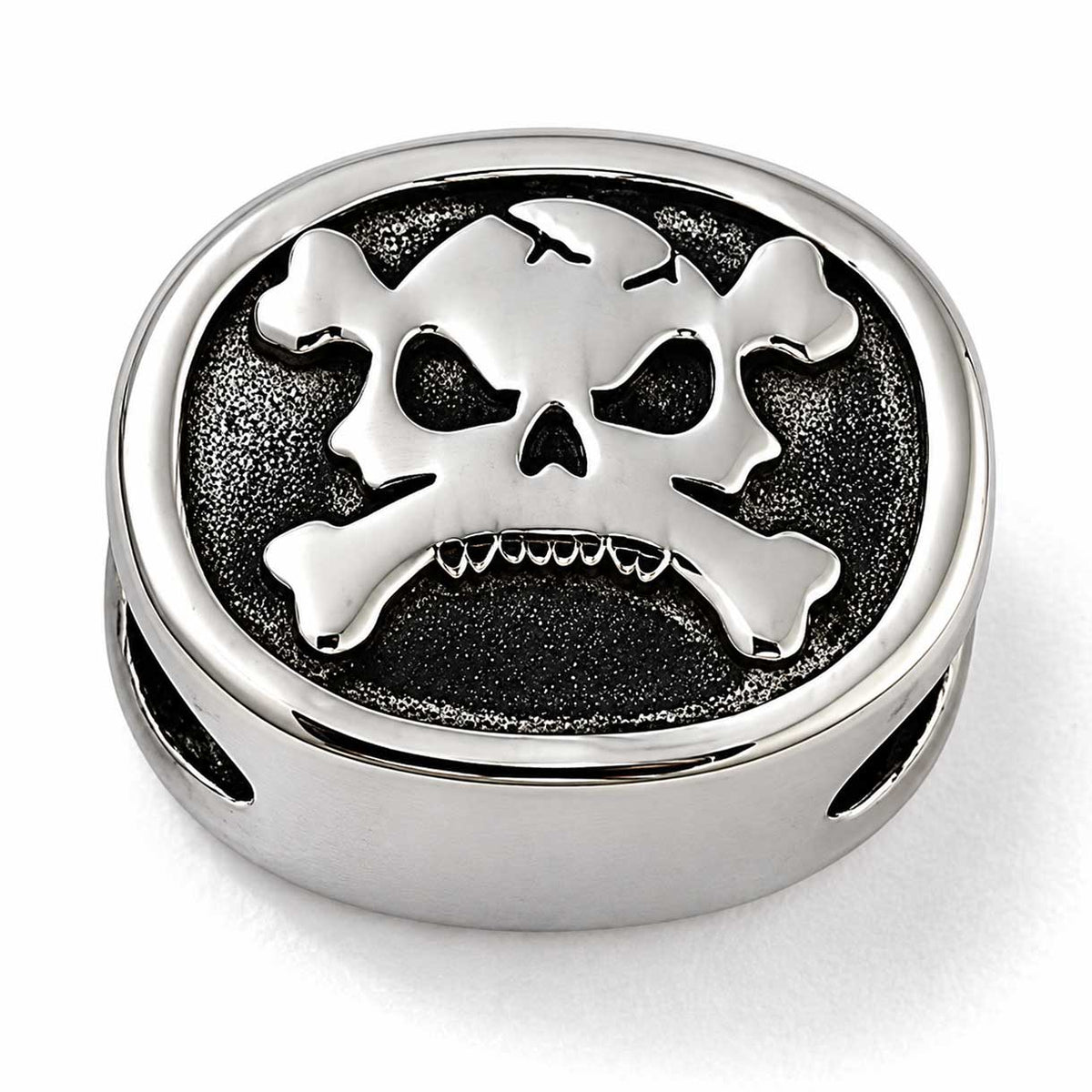 Retro Oval Skull Charm/Bead 304 Stainless Steel (1 Pack) 280-