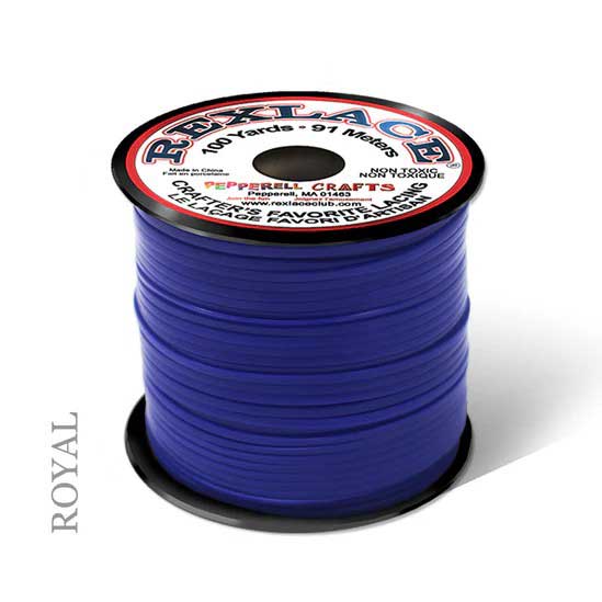 Royal Blue Rexlace Flat Plastic Lacing Spool 100 yd (91 m) Pepperell