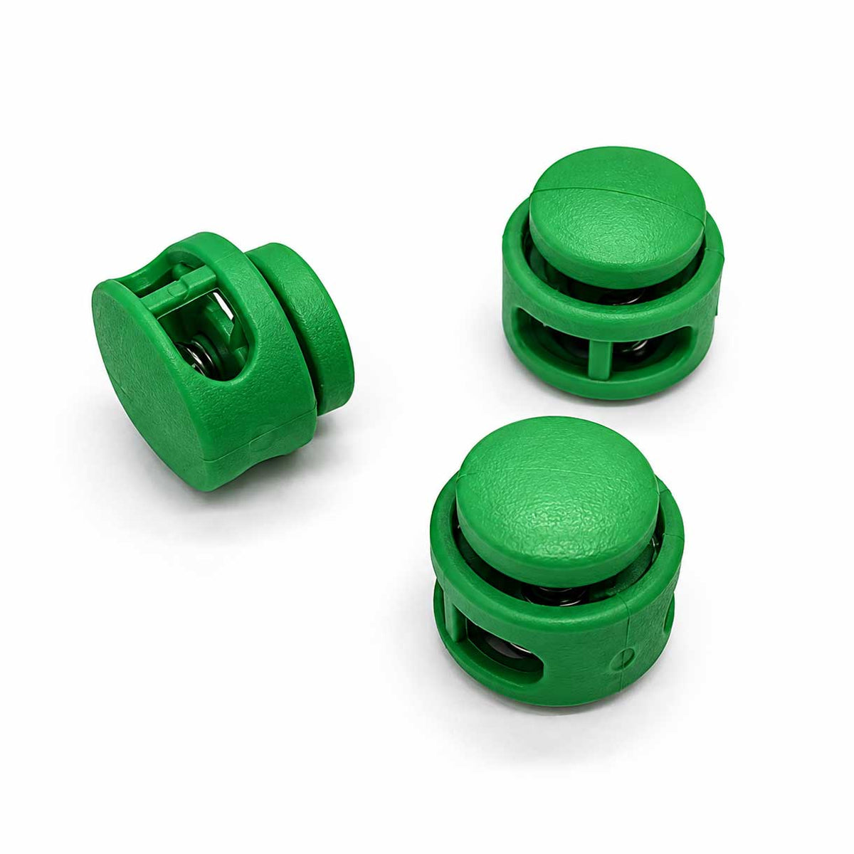 Sea Green Nylon Round Double Hole Cord Lock/Stop (10 Pack) paracordwholesale
