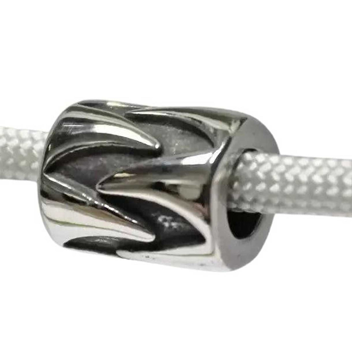 Shark Tooth Metal Barrel Beads 304 Stainless Steel (2 Pack) 280-