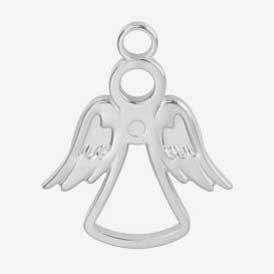 Silver Angel 201 Stainless Steel Pendant/Charm (4 Pack) 280-