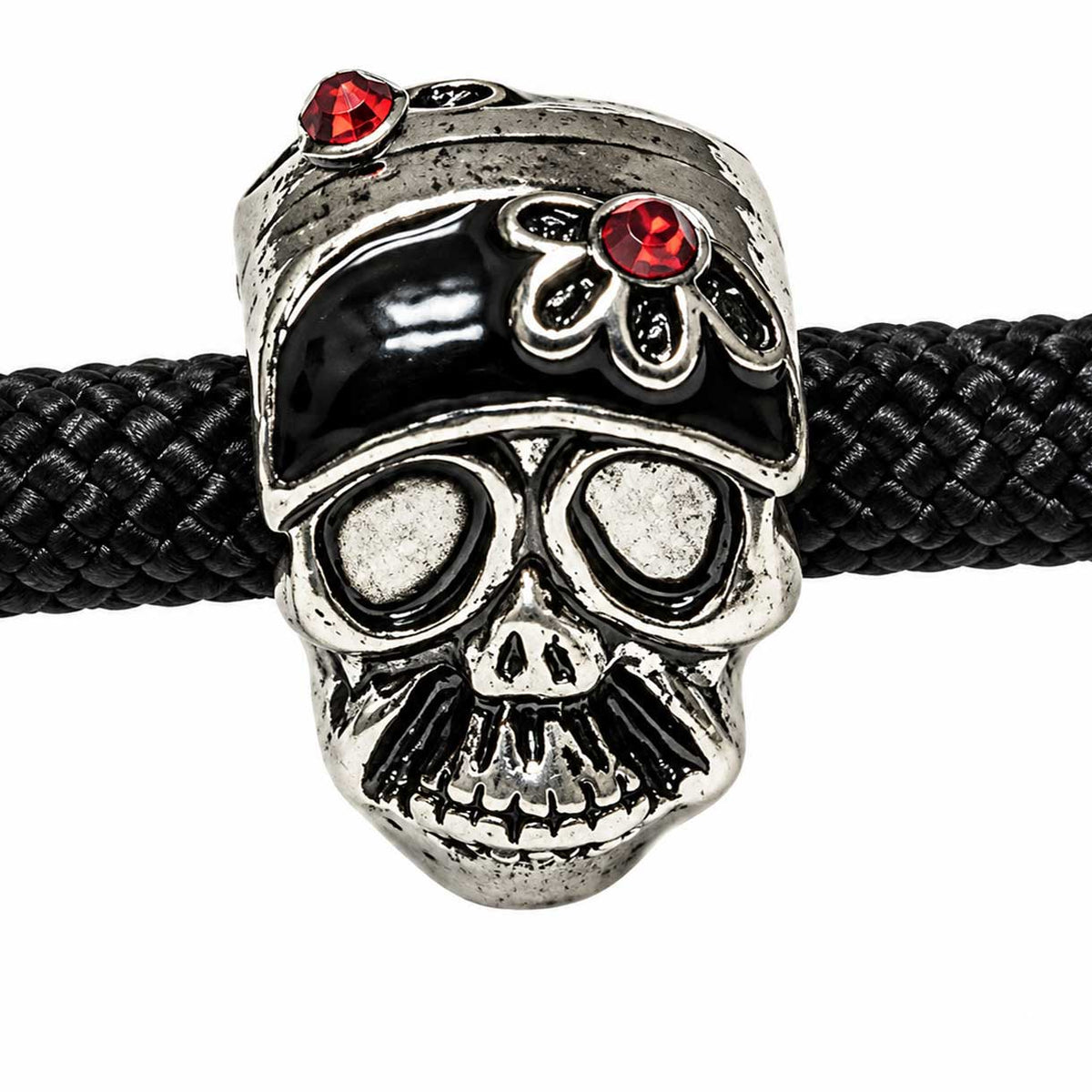 Skull with Red Jewel - Bead/Charm (1 Pack) China
