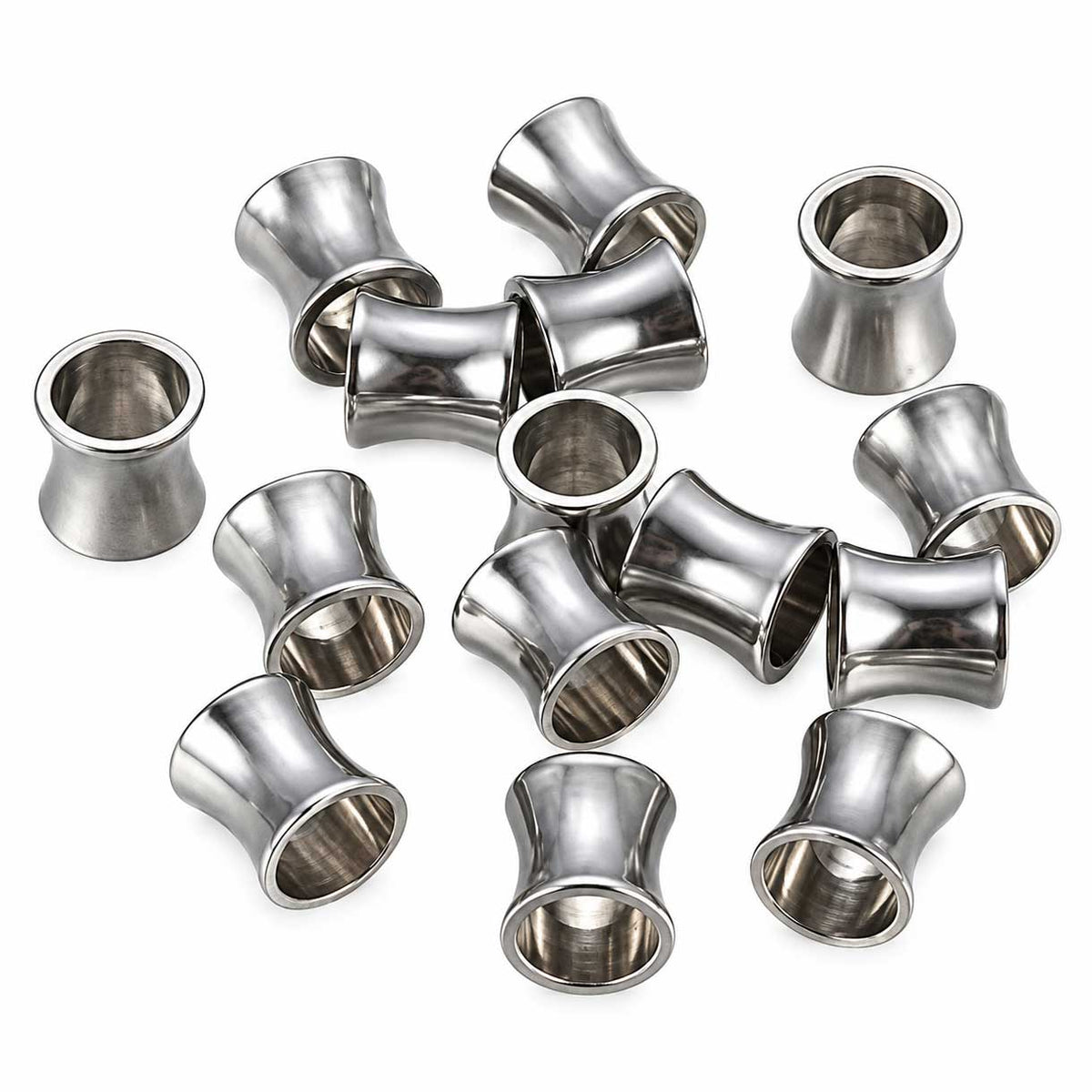 Smooth Curved 201 Stainless Steel Bead/Charm (10 pack) 280-