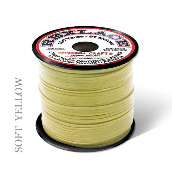 Soft Yellow Rexlace Flat Plastic Lacing Spool 100 yd (91 m) Pepperell