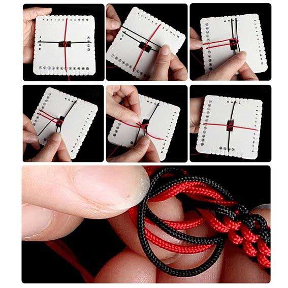 Square Eva Braiding Disc/Disk/Macrame Board 10x10x1cm