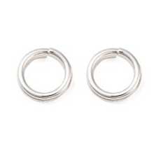 Sterling Silver Plated Brass Split/Jump Rings 5x2 mm (25 Pack) 280-