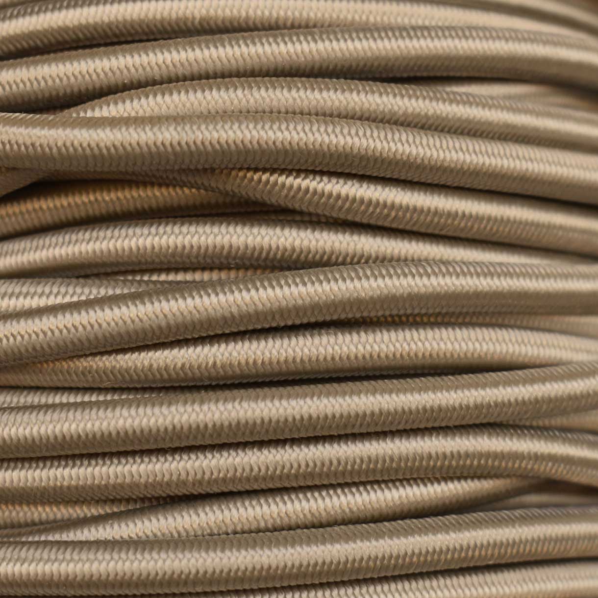 Tan Shock/Bungee/Elastic Cord Nylon/Rubber (100 ft) El Wood Braiding Co