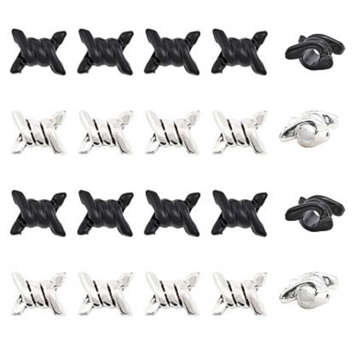 Thistles and Thorns Metal Beads 2 Colors (20 Pack) Alloy