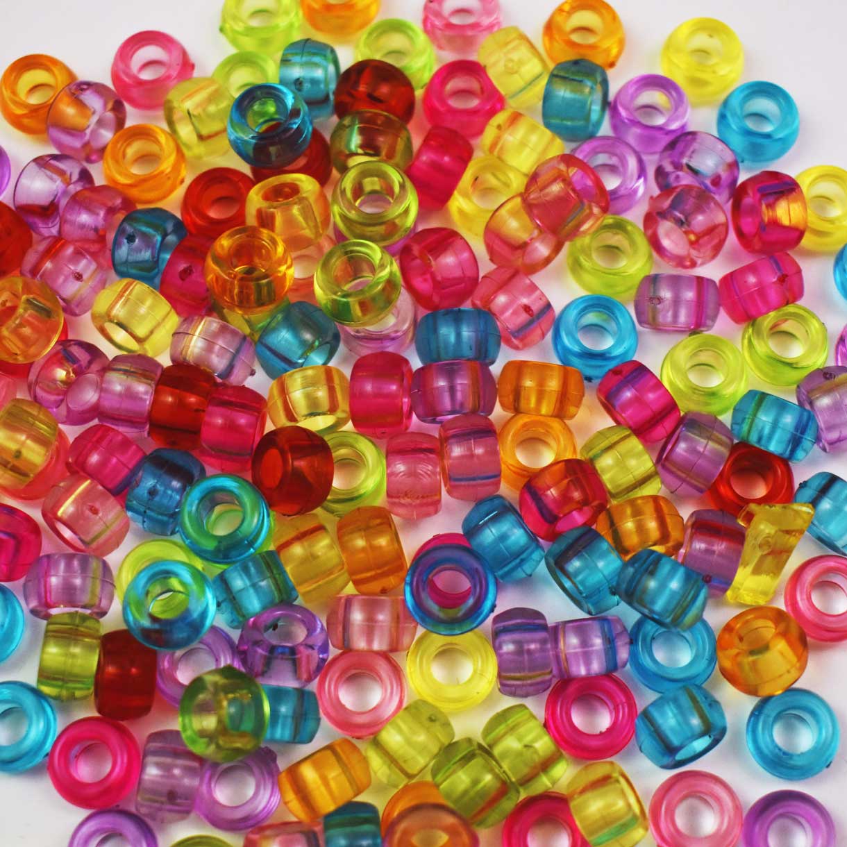 Transparent Acrylic Brite Colored Bead/Charm (1 Set)