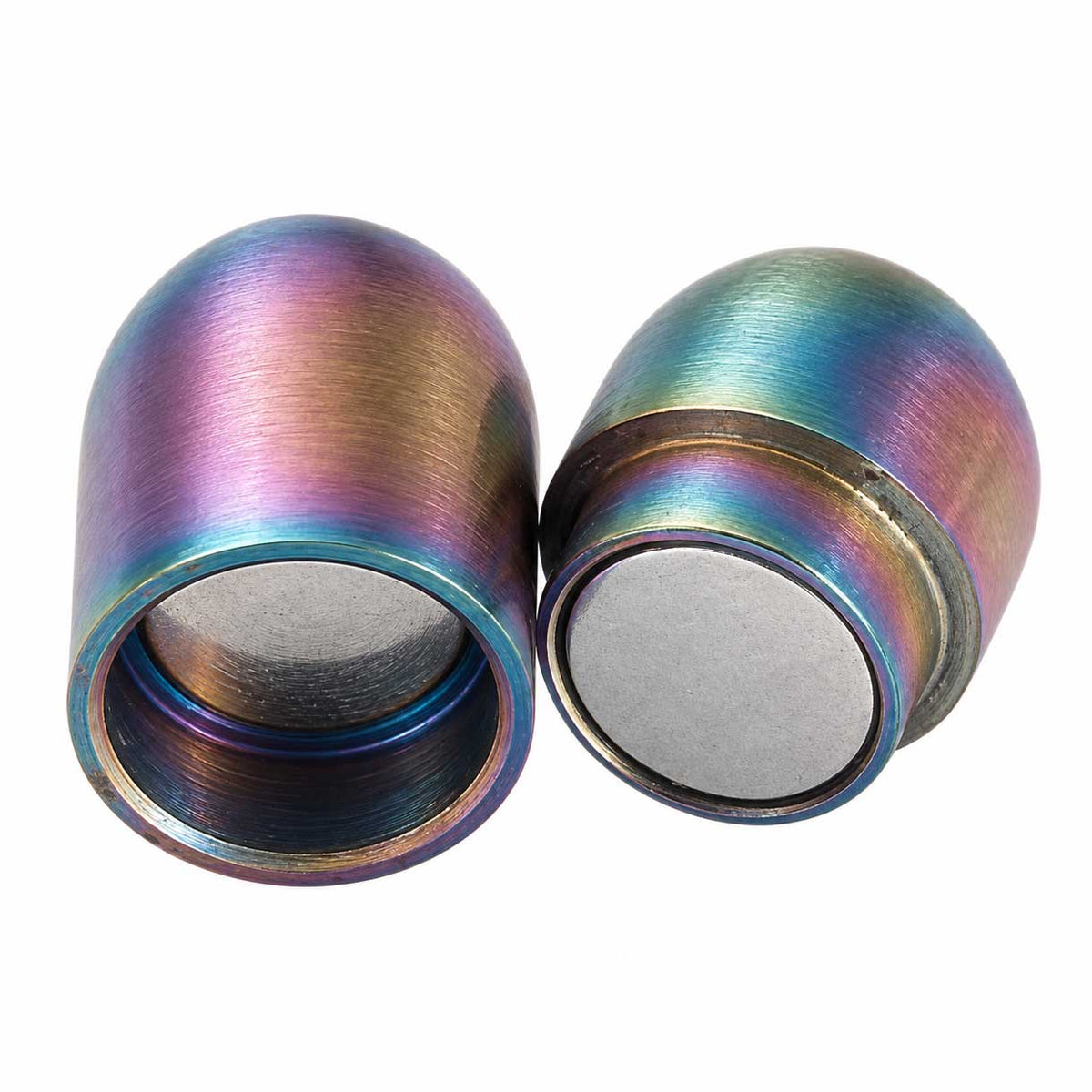 Tube Rainbow Ion Plating Magnetic Clasps 304 SS Glue In Ends 6 mm (1 Pack) 280-