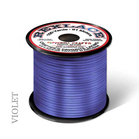 Violet Pearlized Rexlace Flat Plastic Lacing Spool 100 yd (91 m) Pepperell