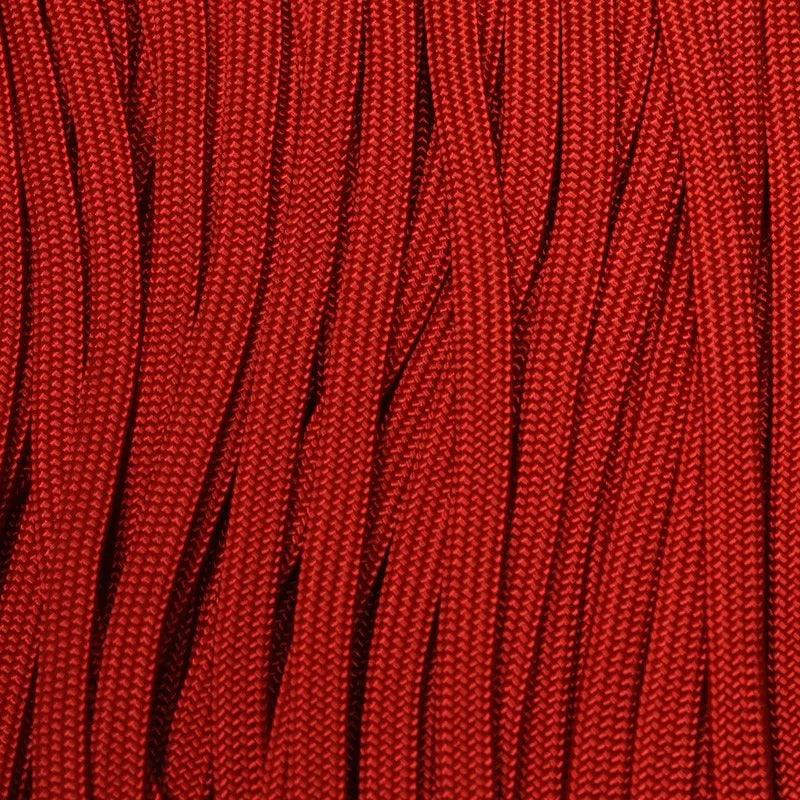 *5 mm (3/16") Whip Maker (WhipMaker) Imperial Red Coreless Hollow Flat Nylon Cord Made in the USA aka 650 Coreless Paracord. El Wood Braiding Co
