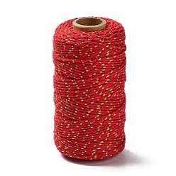 2 mm (5/64") Orange Red/Gold Cotton Macrame Cord 100 m (109.3 yd) 280-