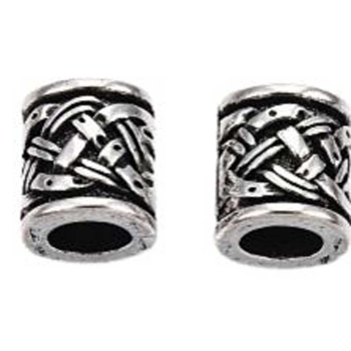 Antique Silver Column Alloy Bead/Charm (10 Pack) 280-