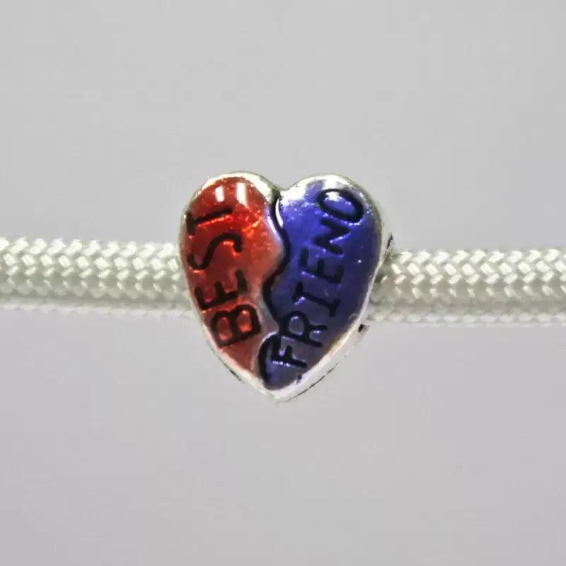 Best Friend Heart Bead. (5 Pack). - Paracord Galaxy