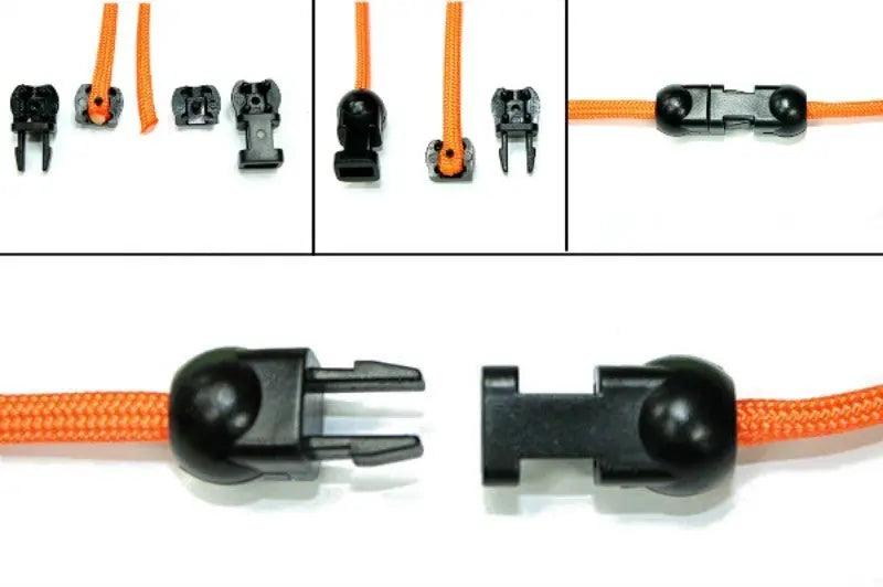 Black Break-Away Side-Release Safety Buckles (10 Pack) - Paracord Galaxy