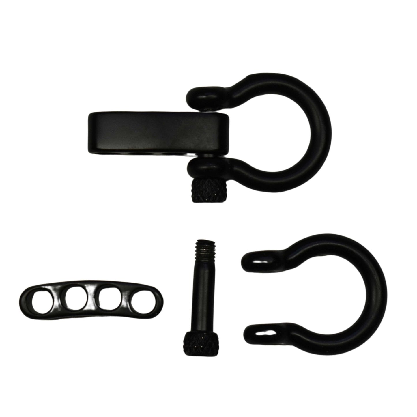 Black Stainless Steel Adjustable Bow Shackle Knurled Knob (1 Pack) paracordwholesale