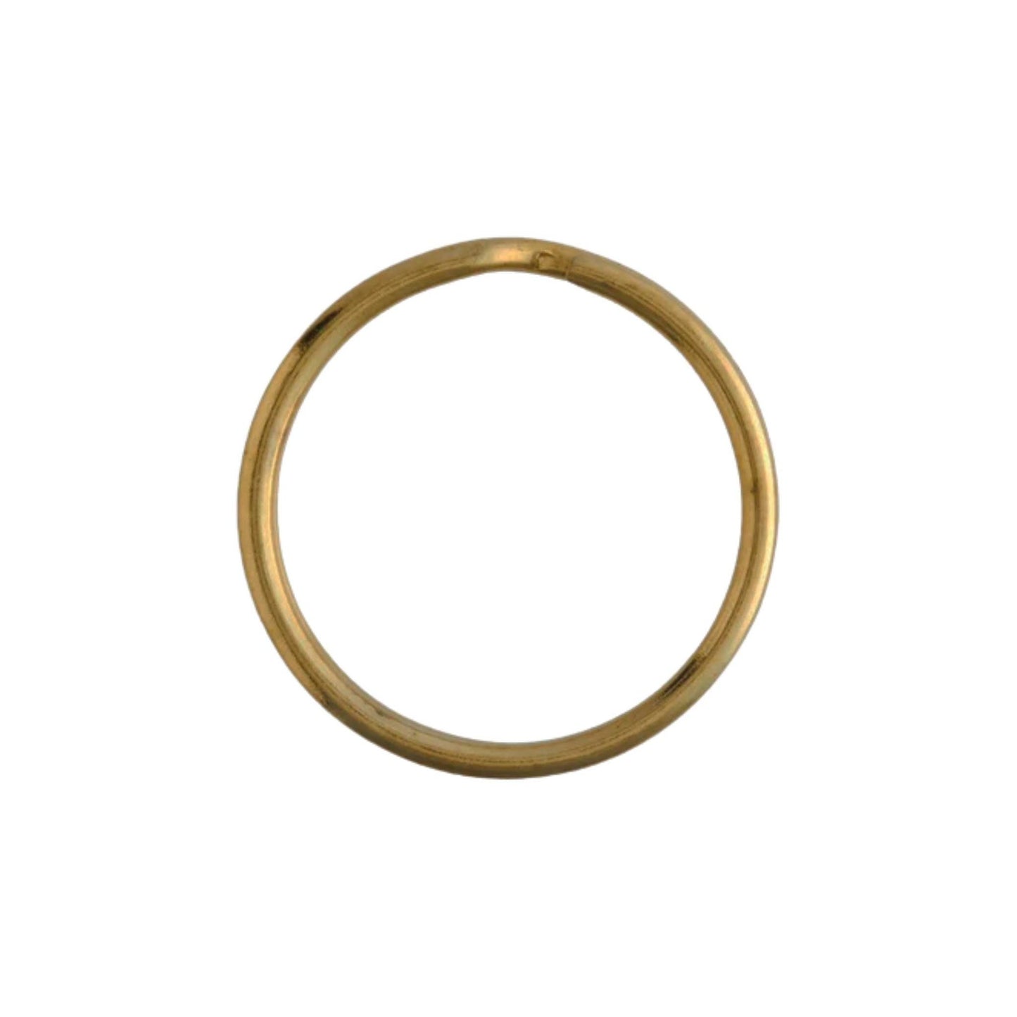 1 1/8" Rounded Edge Brass Polished Steel Split Ring