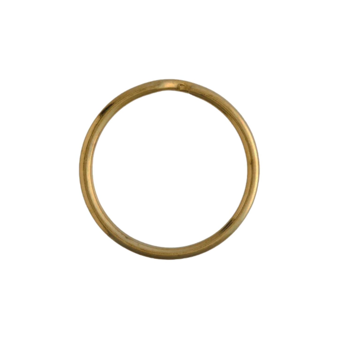 BZ 1" Rounded Edge Brass Polished Steel Split Ring (1 Pack) Batz
