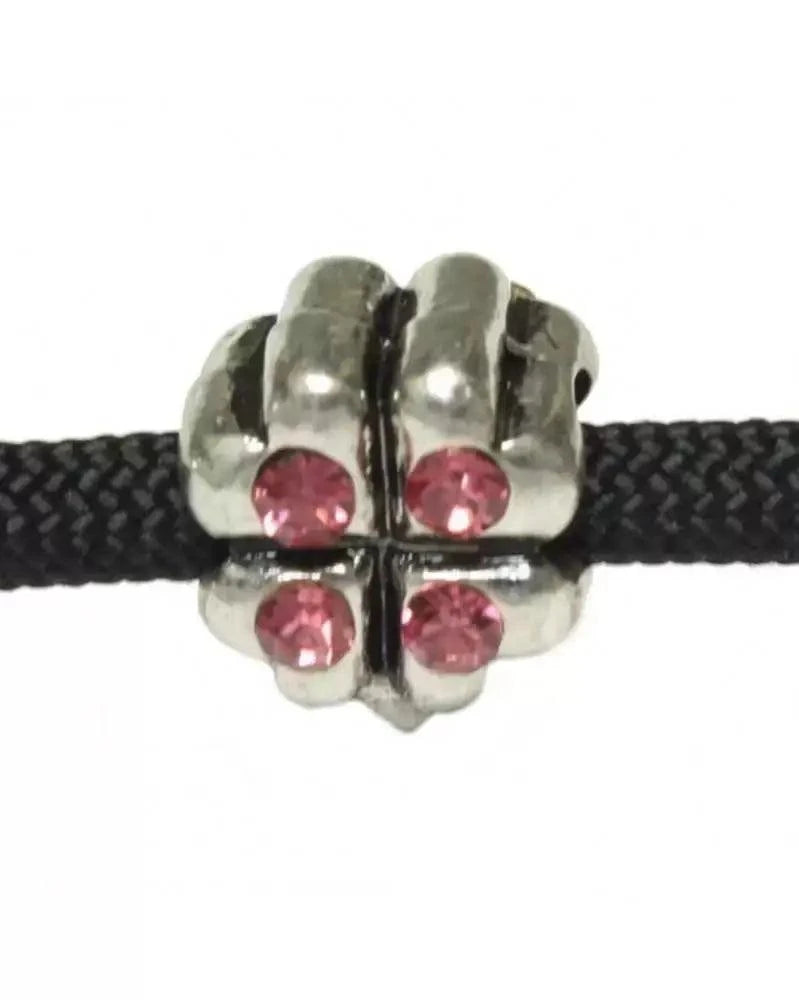 Four Leaf Clover with Pink Rhinestones (5 Pack) China