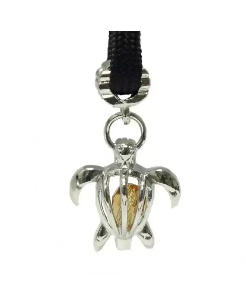 Light Orange Crystal Sea Turtle Charm (1 Pack) - Paracord Galaxy