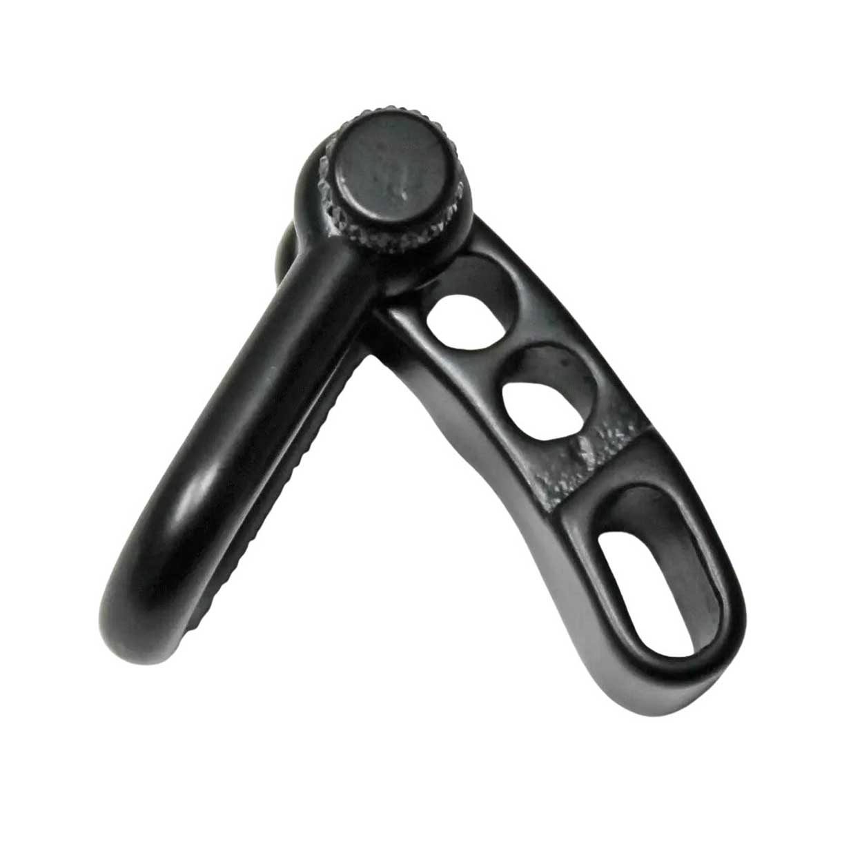 Matte Black Stainless Steel Adjustable U Shackle Knurled Knob (1 Pack) paracordwholesale