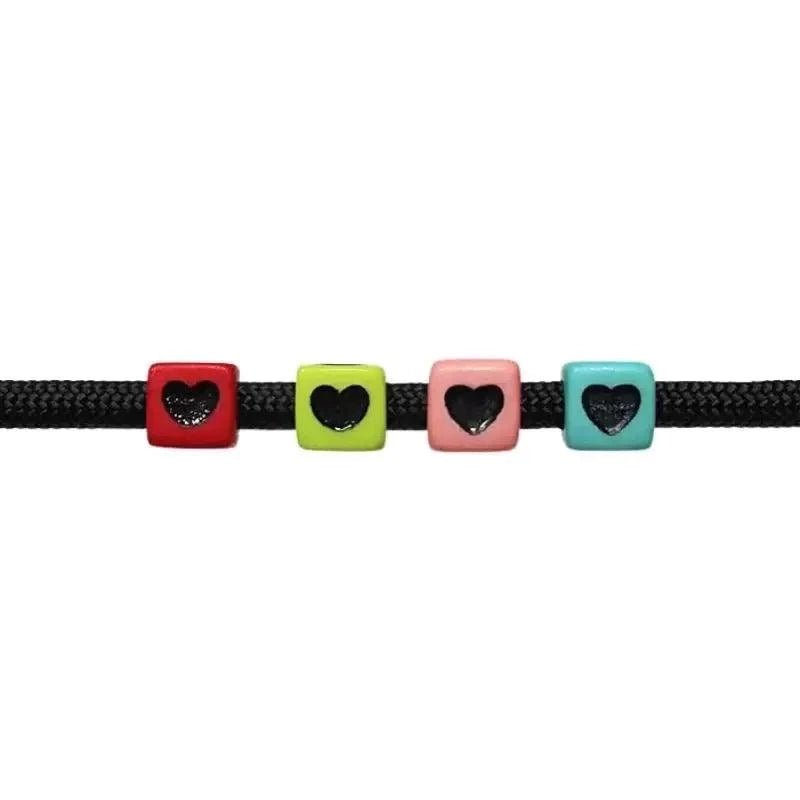 Multi-Color Acrylic Cube Bead (50 Pack) China