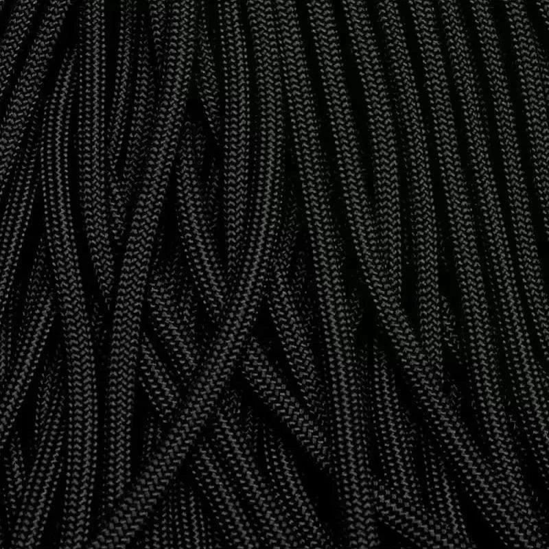 *Not Continuous Jet Black 550 Paracord Spool Made in the USA (1000 ft) El Wood Braiding Co