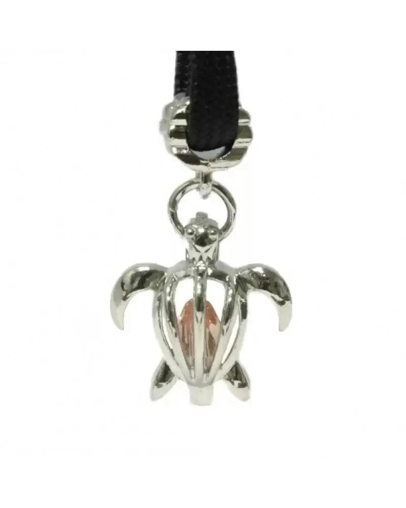 Peach Crystal Sea Turtle Charm ( 5 Pack) China