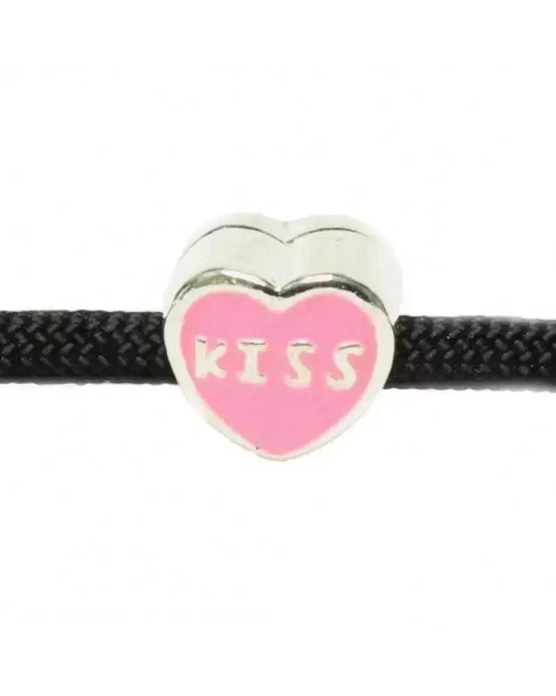 PINK - Conversation Heart/Kiss - Bead/Charm (5 Pack) China