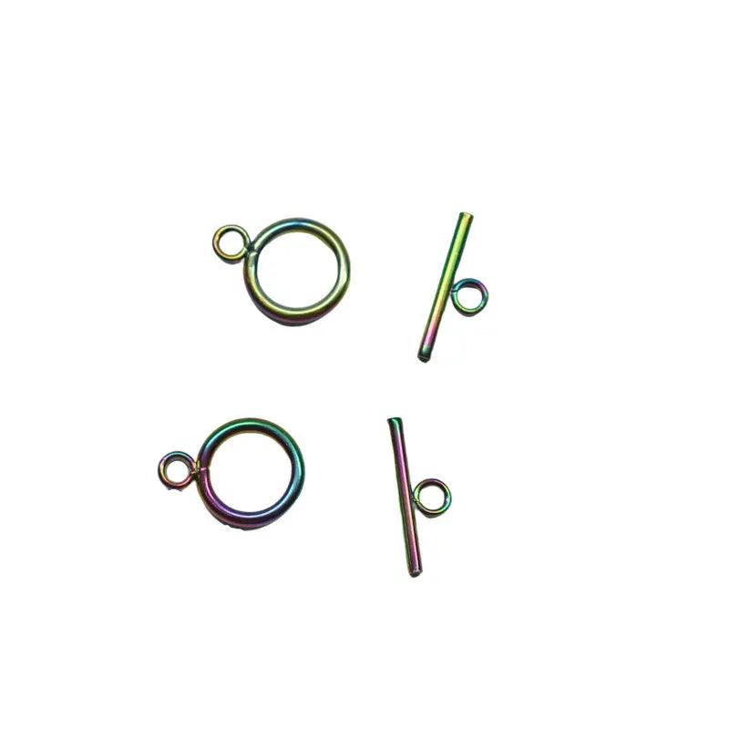 Rainbow Toggle Clasp (10 pack) Paracord Galaxy