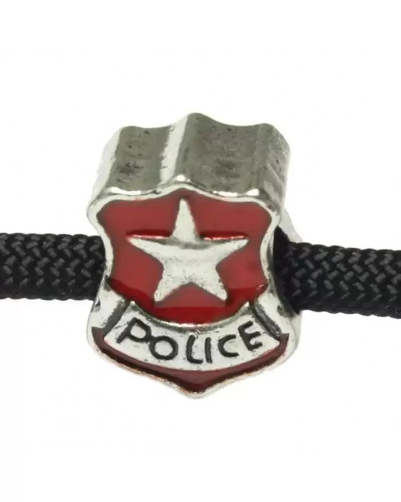 Red Police Badge Charm (5 pack) China
