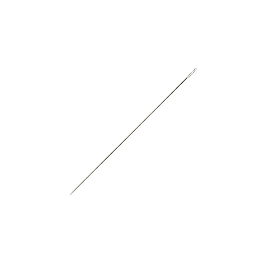 Size #12, 0.42 mm (.016") Hard Beading Needles 12 Pack + 2 Threaders 5.4 cm (2.12") Beadalon