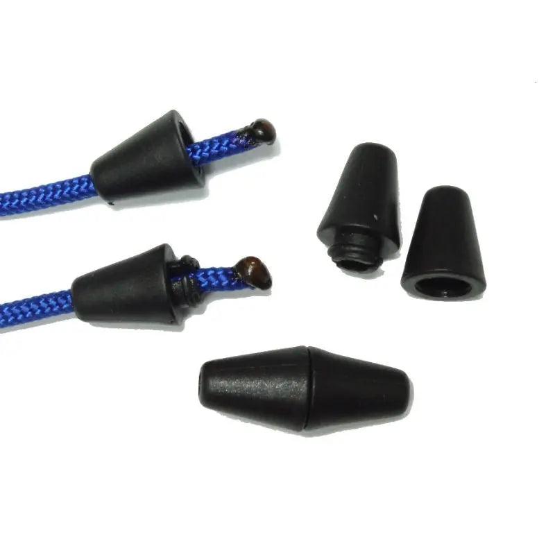 Small Black Pop Barrel Connectors for Paracord (10 Pack) - Paracord Galaxy