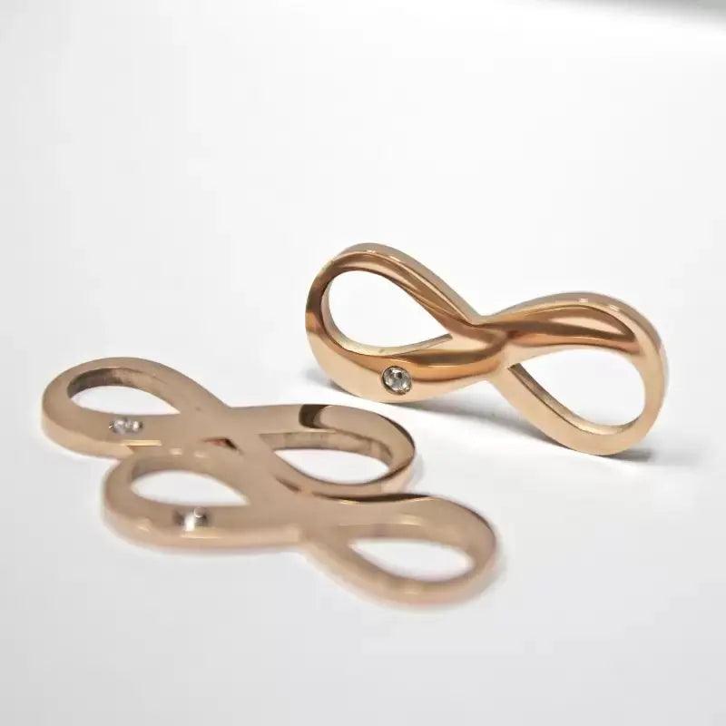 Stainless Steel Rose Gold Infinity Clasp (1 Pack) - Paracord Galaxy
