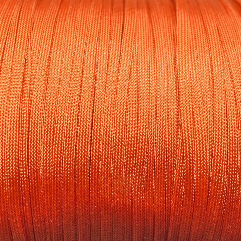 *3 mm (1/8") Whip Maker (WhipMaker) International Orange Coreless Hollow Flat Nylon Cord Made in the USA El Wood Braiding Co