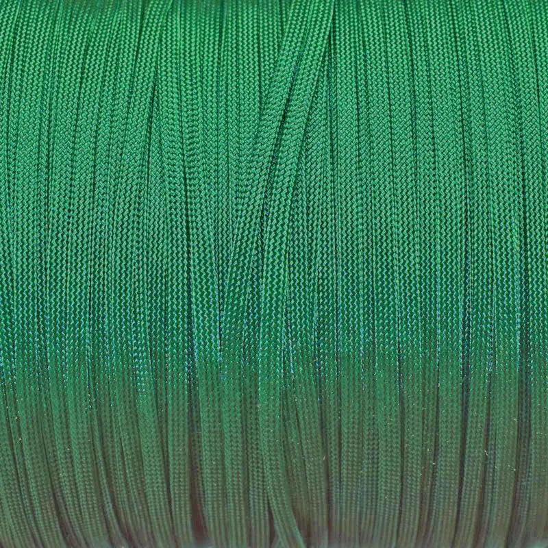 *3 mm (1/8") Whip Maker (WhipMaker) Kelly Green Coreless Hollow Flat Nylon Cord Made in the USA El Wood Braiding Co