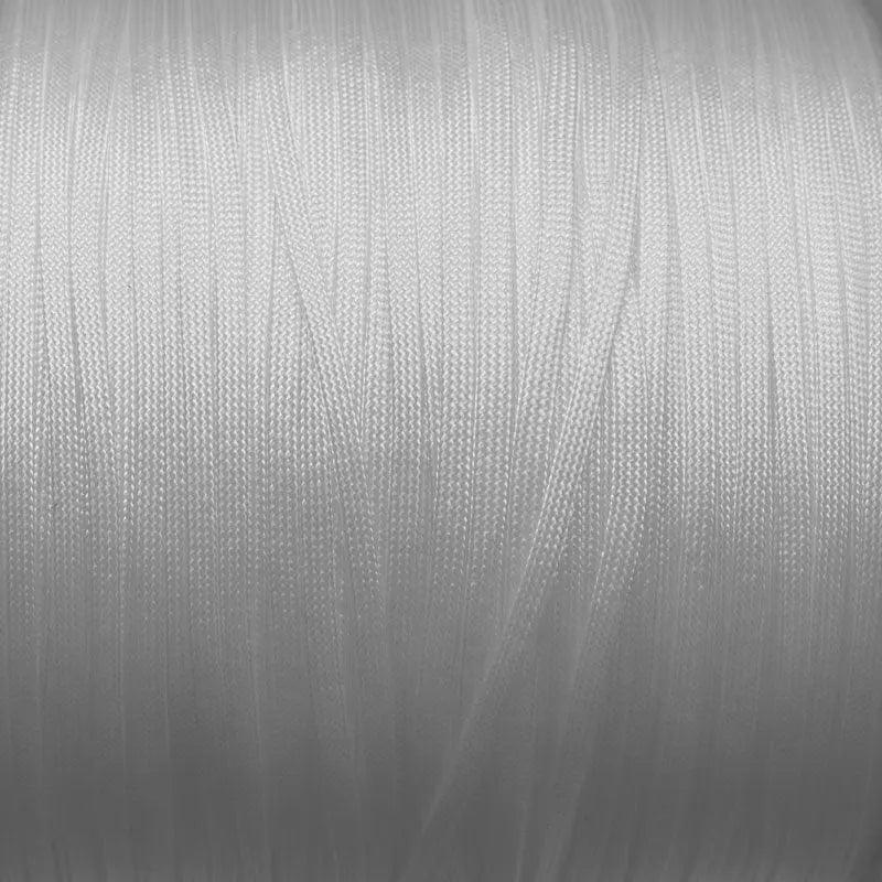 *3 mm (1/8") Whip Maker (WhipMaker) White Coreless Hollow Flat Nylon Cord Made in the USA El Wood Braiding Co