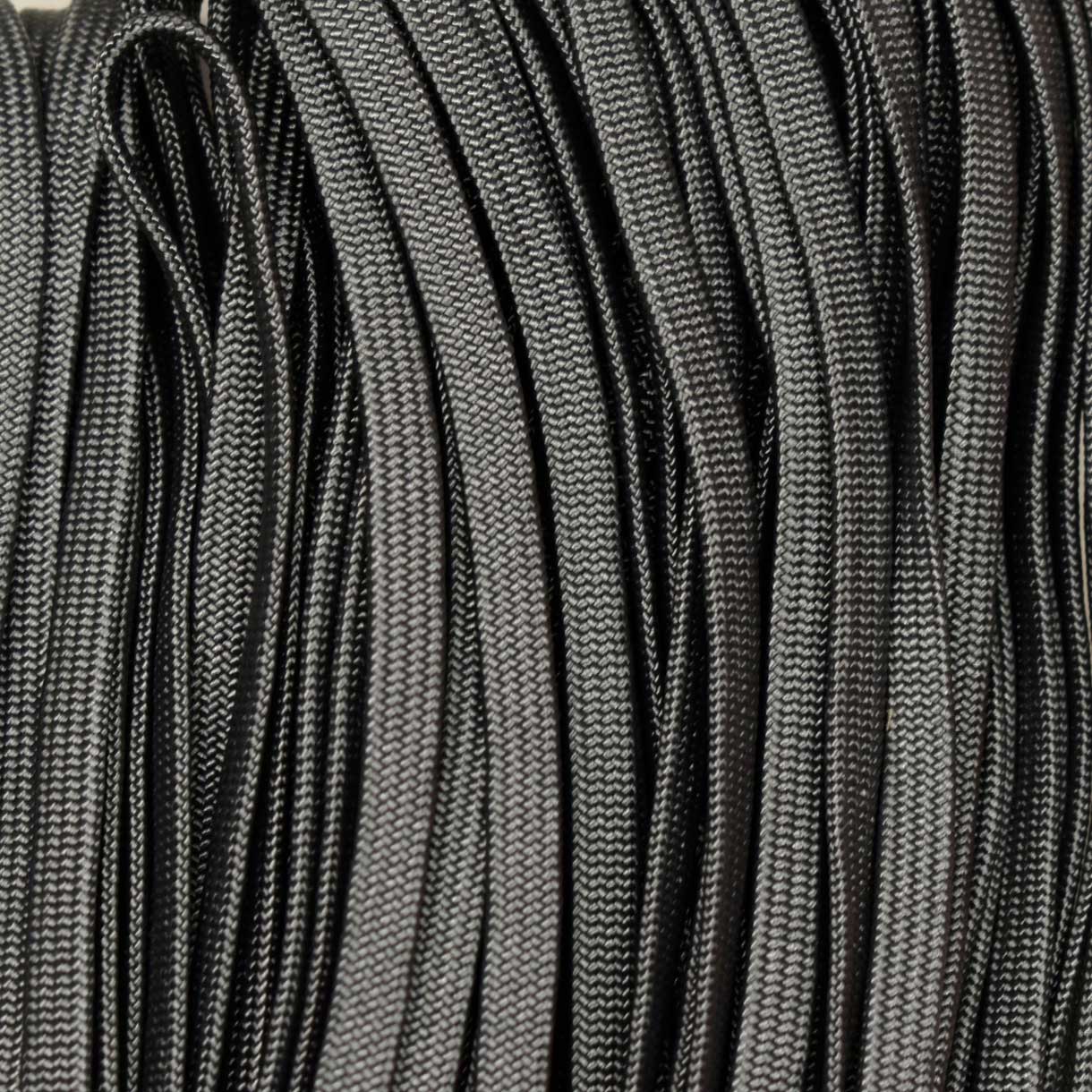 Whip Maker (WhipMaker) 3/16 Inch Charcoal Gray Coreless or Hollow Flat Nylon Cord Made in the USA aka 650 Coreless Paracord. - Paracord Galaxy