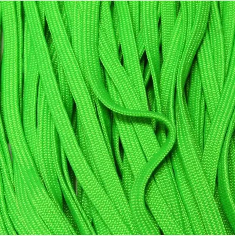 5 mm (3/16") Whip Maker (WhipMaker) Neon Green Coreless Hollow Flat Nylon Cord Made in the USA aka 650 Coreless Paracord (100 ft) El Wood Braiding Co