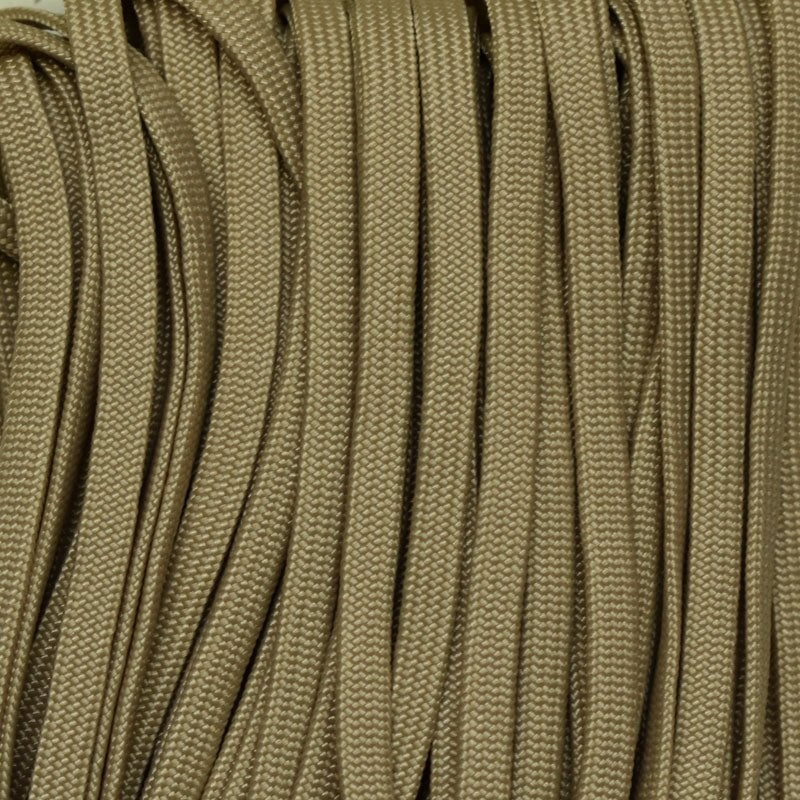 5 mm (3/16") Whip Maker (WhipMaker) Tan 380 Coreless Hollow Flat Nylon Cord Made in the USA aka 650 Coreless Paracord (100 ft) El Wood Braiding Co