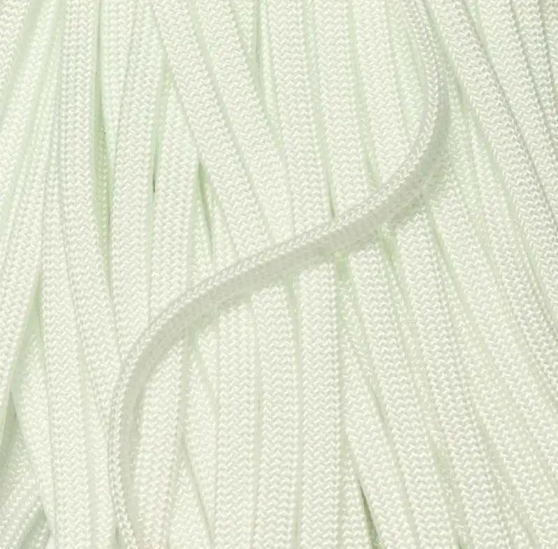*5 mm (3/16") Whip Maker (WhipMaker) White Coreless Hollow Flat Nylon Cord Made in the USA aka 650 Coreless Paracord El Wood Braiding Co