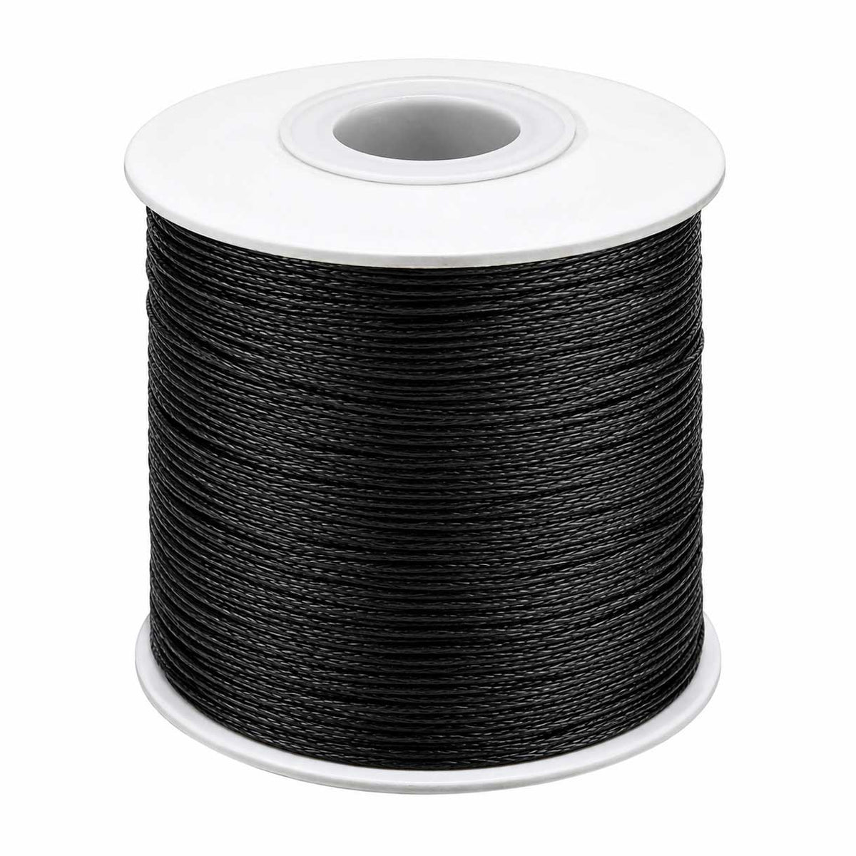 0.5 mm Black Round Waxed Polyester Cord/Thread 169.5 yd (155 m) 280-