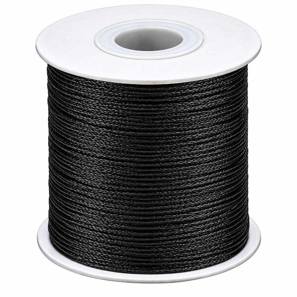 0.5 mm Black Round Waxed Polyester Cord/Thread 169.5 yd (155 m) 280-