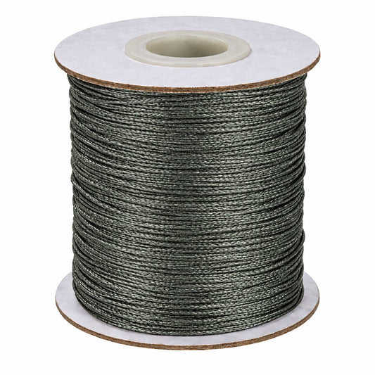 0.5 mm Dark Gray Round Waxed Polyester Cord/Thread 169.5 yd (155 m) 280-