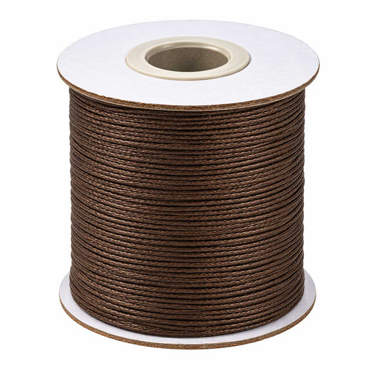 0.5 mm Dark Saddle Brown Round Waxed Polyester Cord/Thread 169.5 yd (155 m) 280-