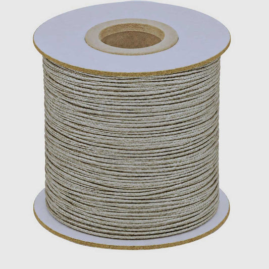 0.5 mm Light Gray Round Waxed Polyester Cord/Thread 169.5 yd (155 m) 280-