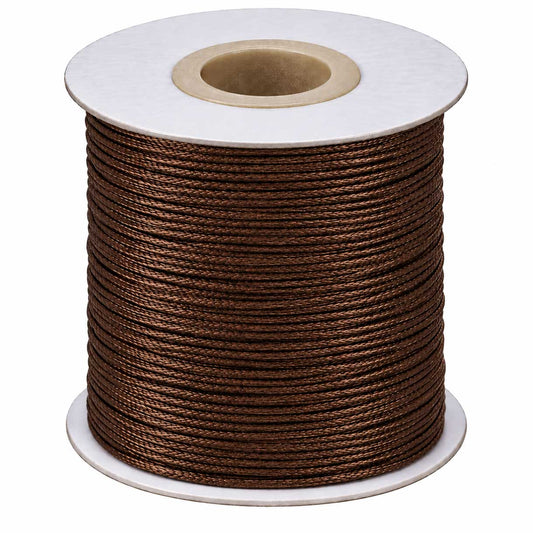 0.5 mm Saddle Brown Round Waxed Polyester Cord/Thread 169.5 yd (155 m) 280-